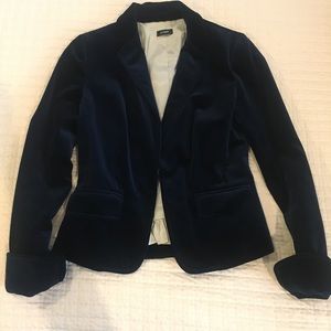 J Crew Navy Velvet Jacket